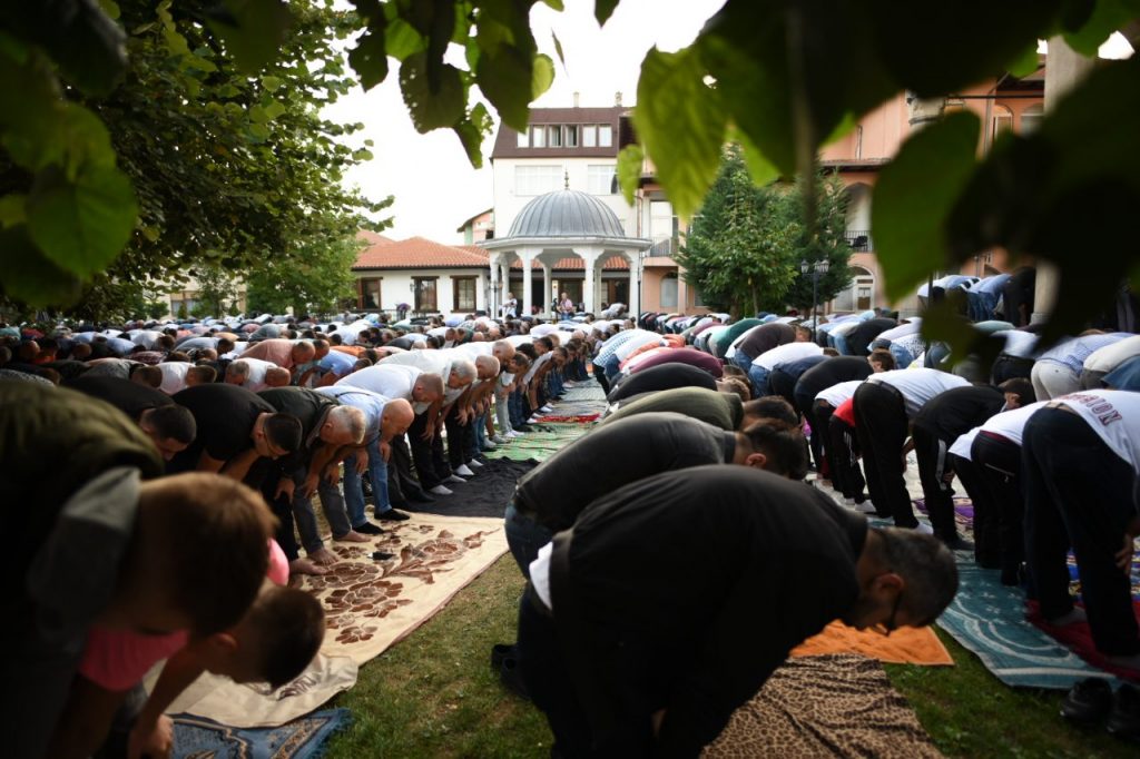 FOTO- Denis Sllovinja - Ceremonia e faljes së namazit të Kurban Bajramit në Xhaminë e Madhe në Prishtinë - 11.08.2019